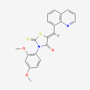 3-(2,4-Dimethoxyphenyl)-5-(8-quinolylmethylene)-2-thioxo-1,3-thiazolidin-4-one