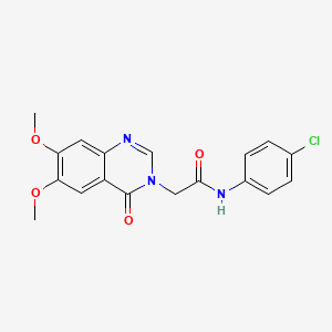 N-(4-chlorophenyl)-2-(6,7-dimethoxy-4-oxoquinazolin-3(4H)-yl)acetamide