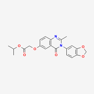 Propan-2-yl {[3-(1,3-benzodioxol-5-yl)-2-methyl-4-oxo-3,4-dihydroquinazolin-6-yl]oxy}acetate