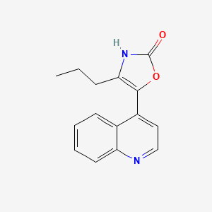 B1219081 4-Propyl-5-(4-quinolinyl)-2(3H)-oxazolone CAS No. 127443-58-7