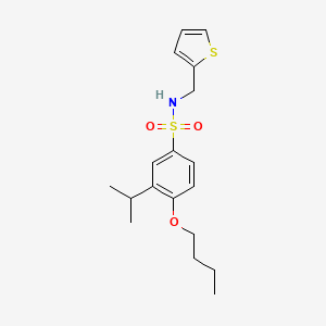 4-butoxy-3-(propan-2-yl)-N-[(thiophen-2-yl)methyl]benzene-1-sulfonamide