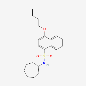 [(4-Butoxynaphthyl)sulfonyl]cycloheptylamine