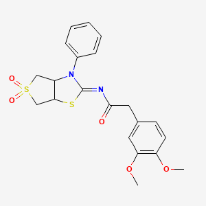 2-(3,4-dimethoxyphenyl)-N-[(2Z)-5,5-dioxido-3-phenyltetrahydrothieno[3,4-d][1,3]thiazol-2(3H)-ylidene]acetamide