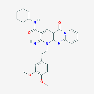 {1-[2-(3,4-dimethoxyphenyl)ethyl]-2-imino-5-oxo(1,6-dihydropyridino[1,2-a]pyri dino[2,3-d]pyrimidin-3-yl)}-N-cyclohexylcarboxamide