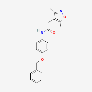 N-[4-(benzyloxy)phenyl]-2-(3,5-dimethyl-1,2-oxazol-4-yl)acetamide