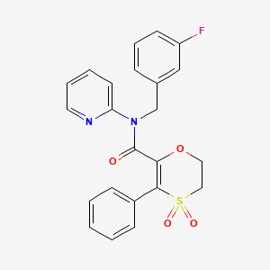 N-(3-fluorobenzyl)-3-phenyl-N-(pyridin-2-yl)-5,6-dihydro-1,4-oxathiine-2-carboxamide 4,4-dioxide