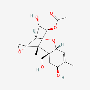 molecular formula C17H24O7 B1219092 3,8,15-Trihydroxy-12,13-epoxytrichothec-9-en-4-yl acetate 