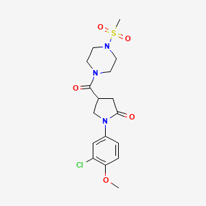 1-(3-Chloro-4-methoxyphenyl)-4-{[4-(methylsulfonyl)piperazin-1-yl]carbonyl}pyrrolidin-2-one