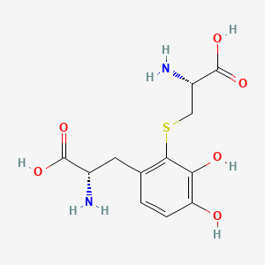 molecular formula C12H16N2O6S B1219095 2-S-Cysteinyldopa CAS No. 25565-17-7