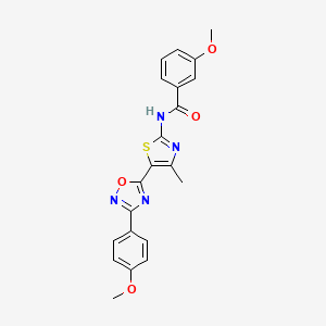 3-methoxy-N-[(2Z)-5-[3-(4-methoxyphenyl)-1,2,4-oxadiazol-5-yl]-4-methyl-1,3-thiazol-2(3H)-ylidene]benzamide