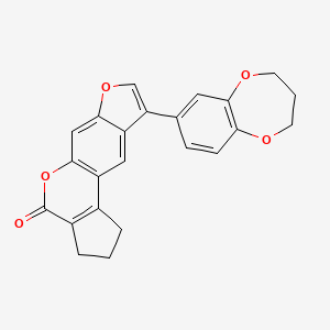 9-(3,4-dihydro-2H-1,5-benzodioxepin-7-yl)-2,3-dihydrocyclopenta[c]furo[3,2-g]chromen-4(1H)-one