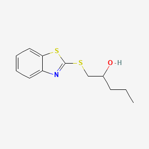molecular formula C12H15NOS2 B1219099 2-Hydroxyamylthiobenzthiazole CAS No. 38456-15-4