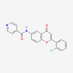 N-[2-(2-chlorophenyl)-4-oxo-4H-chromen-6-yl]pyridine-4-carboxamide