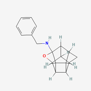 molecular formula C18H19NO B1219103 N-Benzyl-5-oxahexacyclo[5.4.1.02,6.03,10.04,8.09,12]dodecan-4-amine CAS No. 33226-54-9