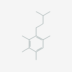 molecular formula C15H24 B1219104 1-(3-Methylbutyl)-2,3,4,6-tetramethylbenzene 