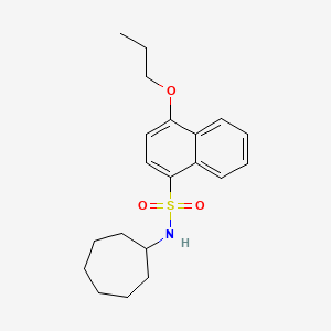 Cycloheptyl[(4-propoxynaphthyl)sulfonyl]amine