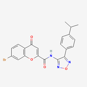 7-bromo-4-oxo-N-{4-[4-(propan-2-yl)phenyl]-1,2,5-oxadiazol-3-yl}-4H-chromene-2-carboxamide