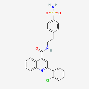 2-(2-chlorophenyl)-N-[2-(4-sulfamoylphenyl)ethyl]quinoline-4-carboxamide