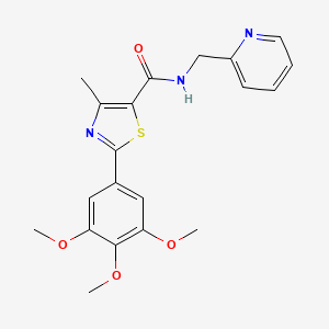 4-methyl-N-(pyridin-2-ylmethyl)-2-(3,4,5-trimethoxyphenyl)-1,3-thiazole-5-carboxamide