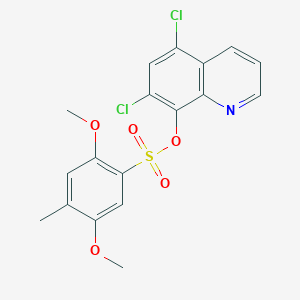 5,7-Dichloroquinolin-8-yl 2,5-dimethoxy-4-methylbenzene-1-sulfonate