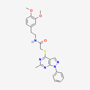 N-[2-(3,4-dimethoxyphenyl)ethyl]-2-({6-methyl-1-phenyl-1H-pyrazolo[3,4-d]pyrimidin-4-yl}sulfanyl)acetamide