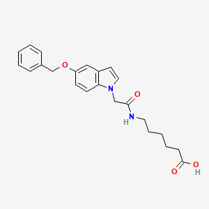 6-({[5-(benzyloxy)-1H-indol-1-yl]acetyl}amino)hexanoic acid