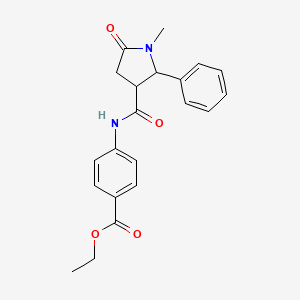 Ethyl 4-{[(1-methyl-5-oxo-2-phenylpyrrolidin-3-yl)carbonyl]amino}benzoate