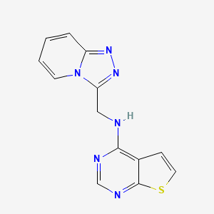 molecular formula C13H10N6S B12191429 N-({[1,2,4]triazolo[4,3-a]pyridin-3-yl}methyl)thieno[2,3-d]pyrimidin-4-amine 