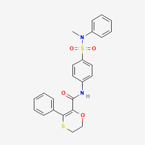 N-{4-[methyl(phenyl)sulfamoyl]phenyl}-3-phenyl-5,6-dihydro-1,4-oxathiine-2-carboxamide