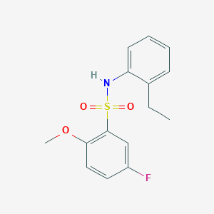 molecular formula C15H16FNO3S B12191474 N-(2-ethylphenyl)-5-fluoro-2-methoxybenzenesulfonamide 