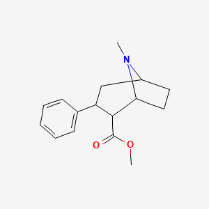 molecular formula C16H21NO2 B1219148 Methyl 8-methyl-3-phenyl-8-azabicyclo[3.2.1]octane-2-carboxylate 