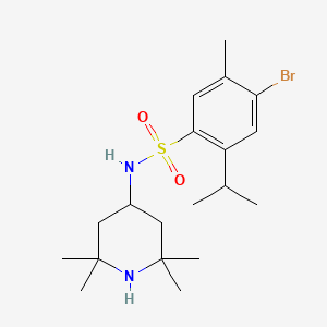 4-bromo-5-methyl-2-(propan-2-yl)-N-(2,2,6,6-tetramethylpiperidin-4-yl)benzene-1-sulfonamide