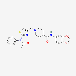 N-(2H-1,3-benzodioxol-5-yl)-1-{[2-(N-phenylacetamido)-1,3-thiazol-4-yl]methyl}piperidine-4-carboxamide