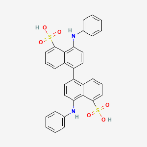 B1219152 8-Anilino-5-(4-anilino-5-sulfonaphthalen-1-yl)naphthalene-1-sulfonic acid CAS No. 63741-13-9