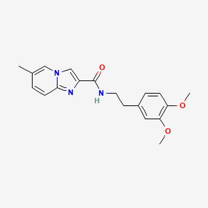 molecular formula C19H21N3O3 B12191551 N~2~-(3,4-dimethoxyphenethyl)-6-methylimidazo[1,2-a]pyridine-2-carboxamide 