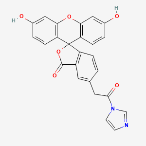 molecular formula C25H16N2O6 B1219157 Fluorescein n-acetylimidazole CAS No. 97068-28-5