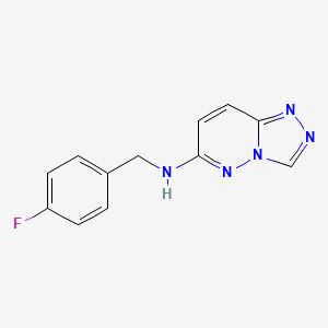 molecular formula C12H10FN5 B12191599 N-(4-fluorobenzyl)[1,2,4]triazolo[4,3-b]pyridazin-6-amine 