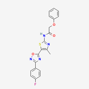 N-[(2E)-5-[3-(4-fluorophenyl)-1,2,4-oxadiazol-5-yl]-4-methyl-1,3-thiazol-2(3H)-ylidene]-2-phenoxyacetamide