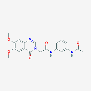 N-[3-(acetylamino)phenyl]-2-(6,7-dimethoxy-4-oxoquinazolin-3(4H)-yl)acetamide