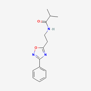 molecular formula C14H17N3O2 B12191642 2-methyl-N-[2-(3-phenyl-1,2,4-oxadiazol-5-yl)ethyl]propanamide 