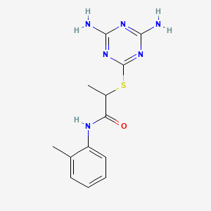 2-(4,6-diamino(1,3,5-triazin-2-ylthio))-N-(2-methylphenyl)propanamide