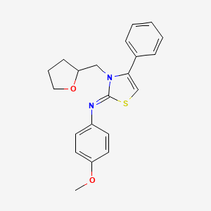 4-methoxy-N-[(2Z)-4-phenyl-3-(tetrahydrofuran-2-ylmethyl)-1,3-thiazol-2(3H)-ylidene]aniline