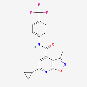 6-cyclopropyl-3-methyl-N-[4-(trifluoromethyl)phenyl][1,2]oxazolo[5,4-b]pyridine-4-carboxamide