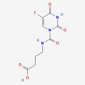 molecular formula C9H10FN3O5 B1219174 1-(3-羧基丙基氨基甲酰基)-5-氟尿嘧啶 CAS No. 69519-16-0