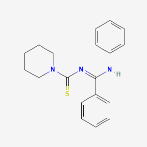 1-Piperidinecarbothioamide, N-[phenyl(phenylimino)methyl]-