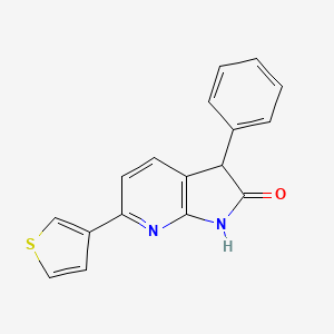 3-phenyl-6-(thiophen-3-yl)-1,3-dihydro-2H-pyrrolo[2,3-b]pyridin-2-one