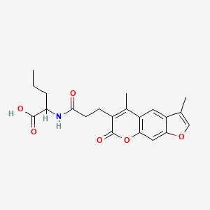 N-[3-(3,5-dimethyl-7-oxo-7H-furo[3,2-g]chromen-6-yl)propanoyl]norvaline