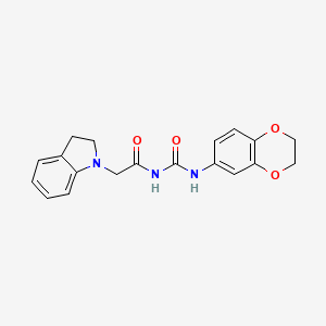 1-(2,3-dihydro-1,4-benzodioxin-6-yl)-3-[2-(2,3-dihydro-1H-indol-1-yl)acetyl]urea