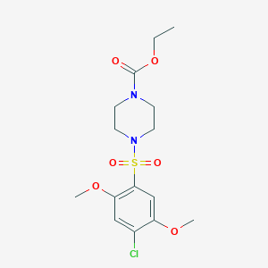 Ethyl 4-[(4-chloro-2,5-dimethoxyphenyl)sulfonyl]piperazinecarboxylate