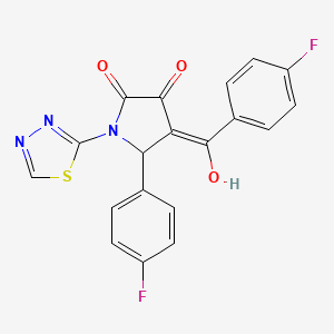 5-(4-fluorophenyl)-4-[(4-fluorophenyl)carbonyl]-3-hydroxy-1-(1,3,4-thiadiazol-2-yl)-1,5-dihydro-2H-pyrrol-2-one